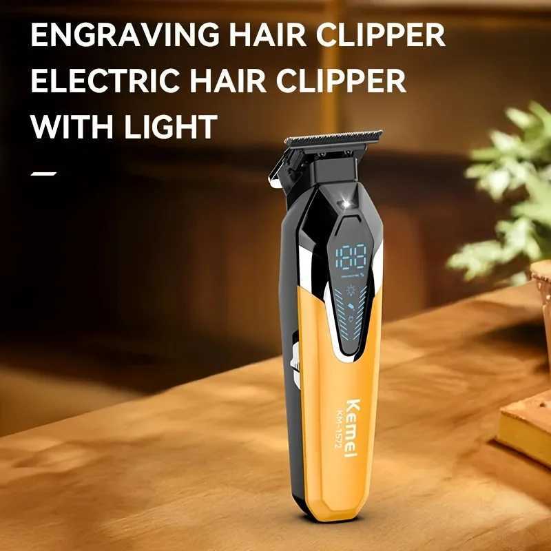 KM1572 Professional Electric Hair Clippers for Men Cordless Hair Trimming Machine Portable Haircut Clippers by Kome R250926
