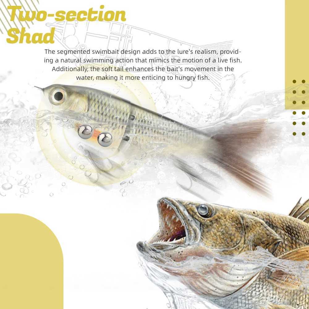 12cm175g Glide Fishing Bait Smooth Textured Body Vivid Realistic Fiber Tail Custom Color Glide Bait Crankbait W250926