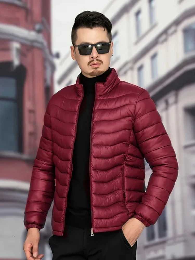 2025 Men Jackets Warm Thick Parka Winter Casual Mens Outwear Coats Solid Stand Collar Male Windbreak Cotton Padded Jacket W250926