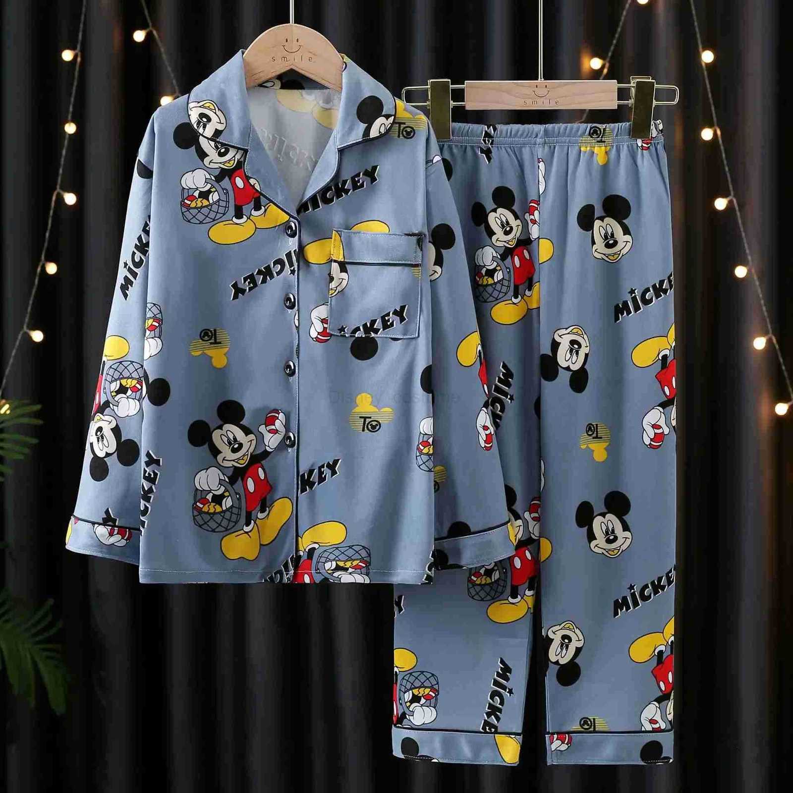 Disney Classic Pajama Sets Children Print Soft Comfortable Sleepwear Set Kids Suitable Single Breasted Comfy Home Clothes Autumn H250926