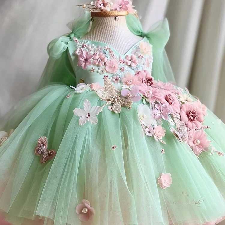 New Lolita embroidery Princess Party Fashion Off Shoulder Short sleeve Dress Children Clothes 012 years old Z250926
