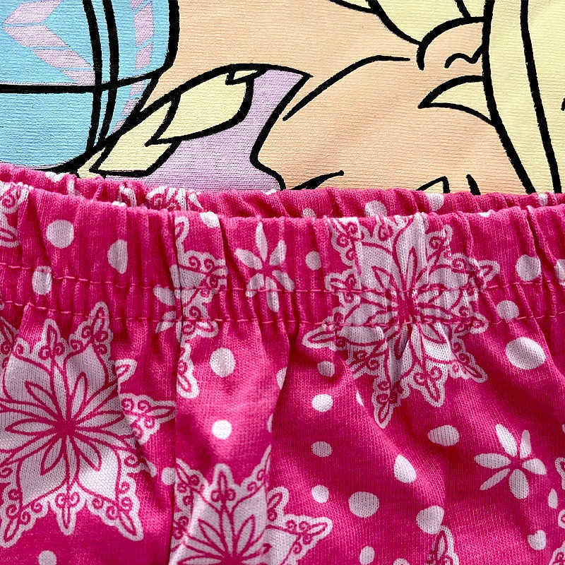 Disney Free Shipping Girls Pajamas Kids Princess Anna Elsa Sleepwear Children Cartoon Clothing Set Baby Rapunzel Pijamas Cotton Pyjama H250926