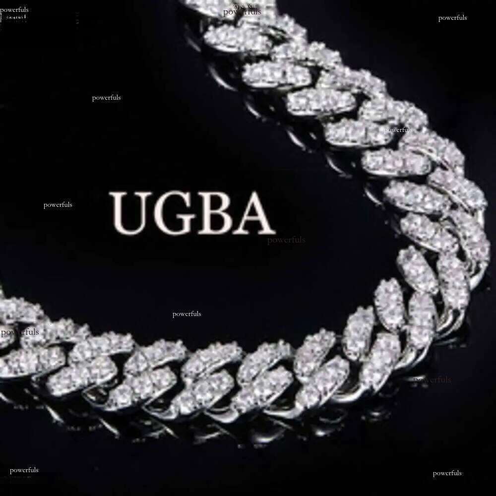 Ugb Hip Hop Men Jewelry Gra Certified Sterling Sier Iced Out Miami Vvs Moissanite Dia Cuban Link Chain Necklace