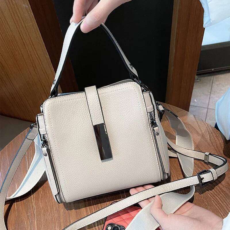 Ladies High Quality Versatile Fashion Handbags Women's Natural Cow Genuine Leather Shoulder Lady Commuting Crossbody Bag New Suotong2509