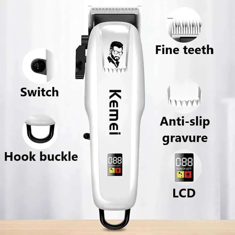 Kemei Electric Hair Clipper Hair Cut Wireless Trimmer men Professional Clipper Machine Rechargeable Hair Cut Barber R250926