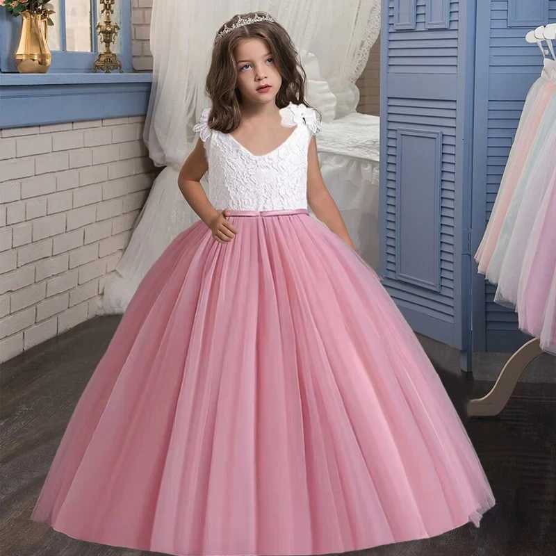 New Girl Flower summer Lace Princess Dress fluffy elegant evening dress baby birthday party girl princess dress 012 year old Z250926