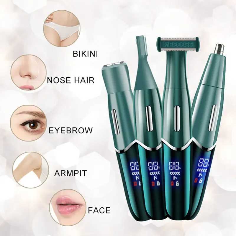 4 in 1 Intimate Areas Haircut Shaver Women Bikini Line Sensitive Razor Balls s Pubic Hair Shaving Trimmer Face Beard Clipper R250926