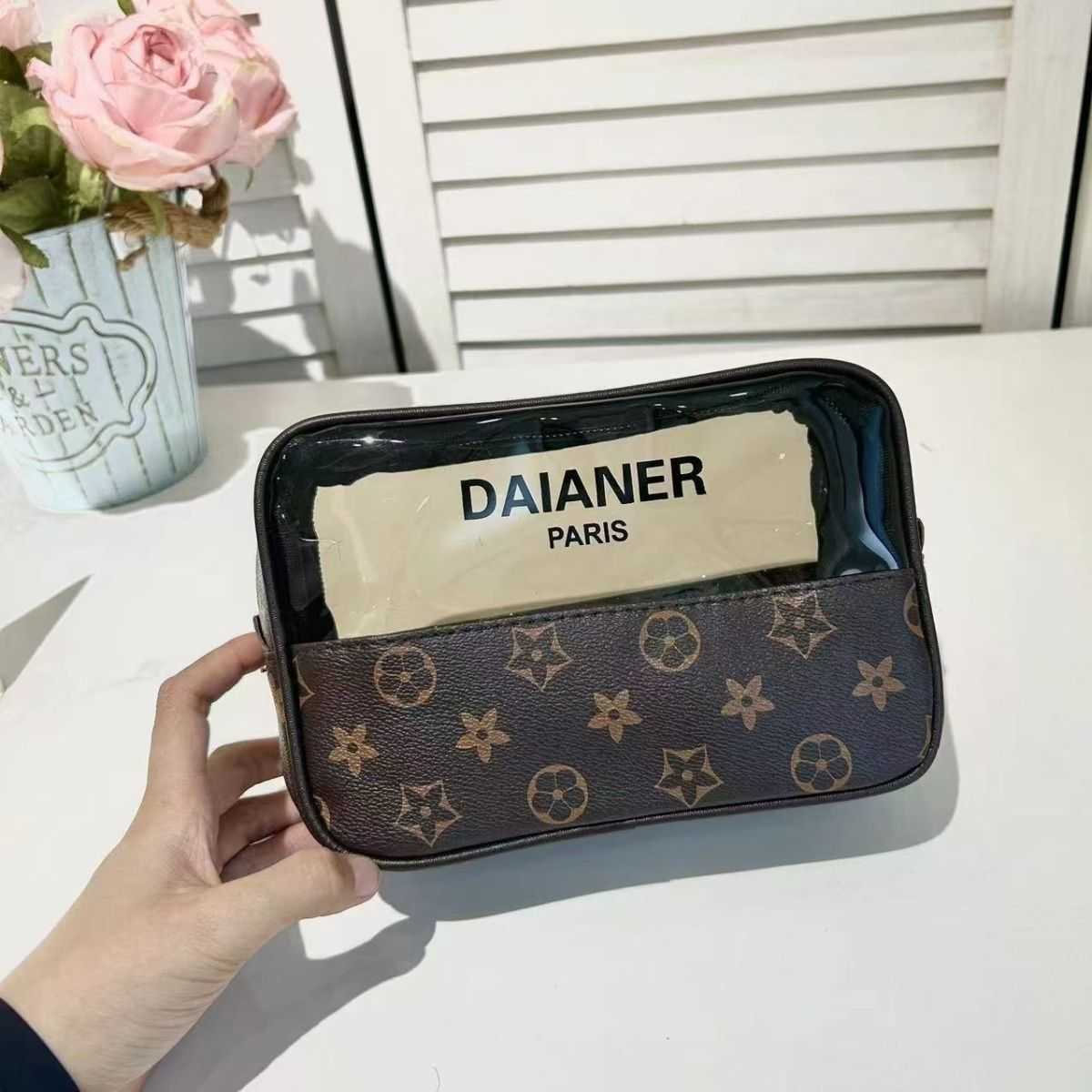 luxcury Women's Large Size Clear Makeup Organizer - Durable Cosmetics Holding Tote