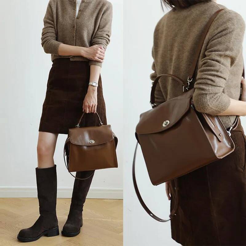 Adjustable Shoulder Strap Backpack,Large Capacity Leopard Print Suede Commuting Handbag,Ankela Red Flap Messenger Bag high-quality