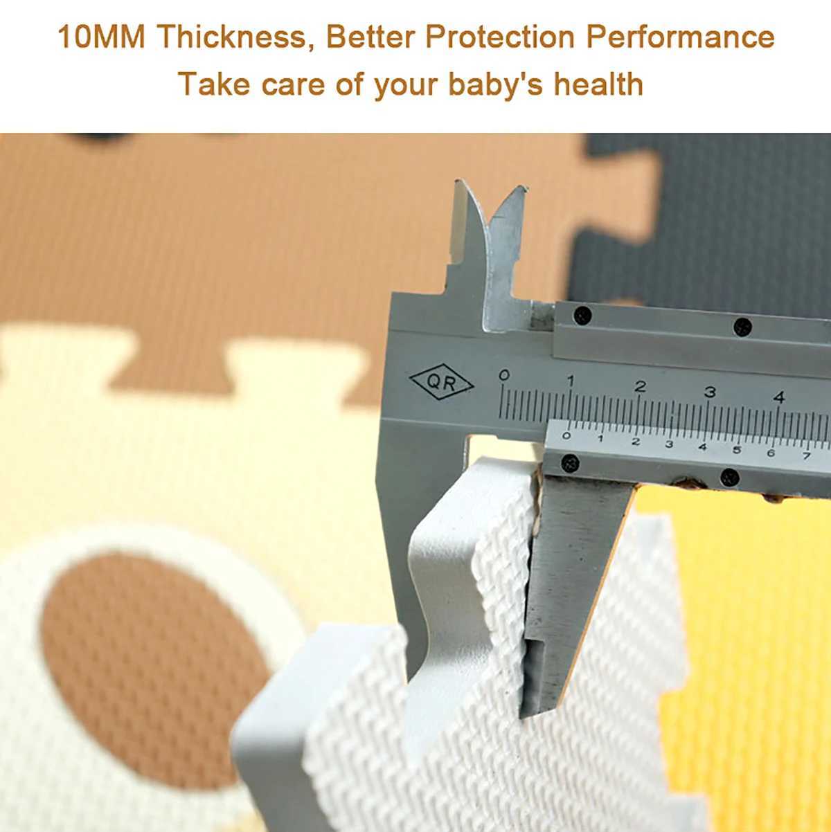 25Pcsset Square Interlocking Puzzle Floor Mat Black and White Animals Foam Play Mat with Fence for Kids C250926