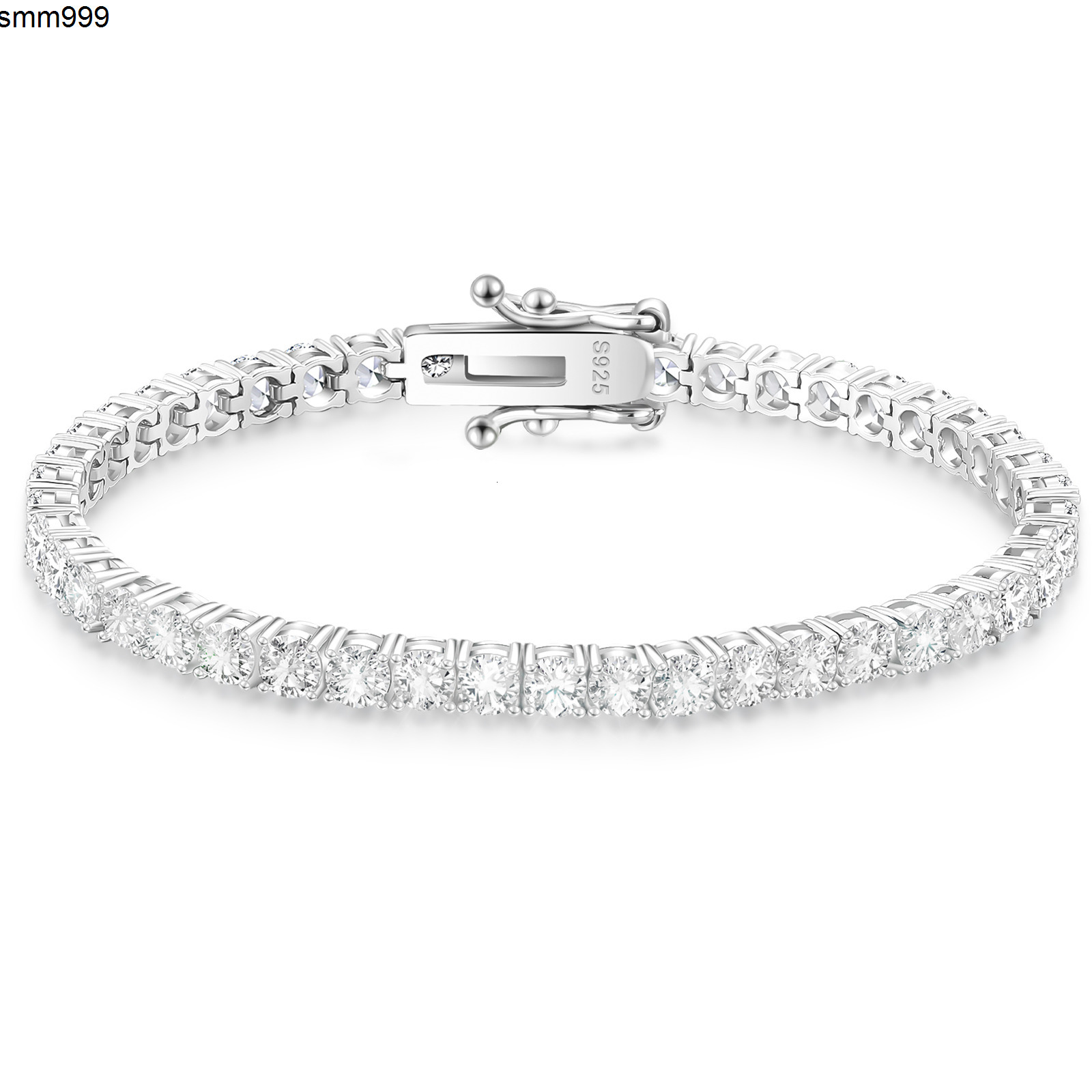 Sparkle 100 Real Moissanite Jewelry Gifts S925 Sterling Silver White Gold Plated VVS GRA Lab Diamond Women Men Tennis Bracelet