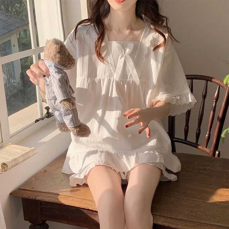 Style Pajamas Ladies Summer Loungewear Set ShortSleeved wiTH Cushion Korean Small Sweet girlfriends Loungewear Set Z250925