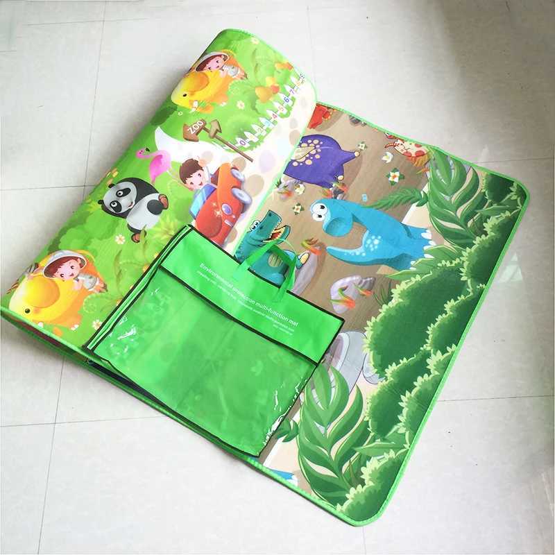Baby Play Mat Doubel Sided Animals Kids Rug Educational Toys for Children Soft Floor Toddler Crawling Carpet Game Activity Gym C2509261
