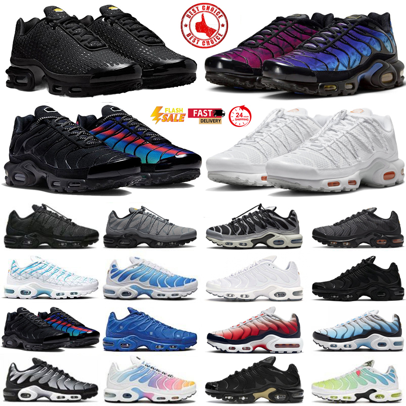 Tn Plus tns designer shoes Running Shoes 25th Anniversary tn Utility Men Women Triple Black White Metallic Silver Reflective Mens shoes Trainers sneakers