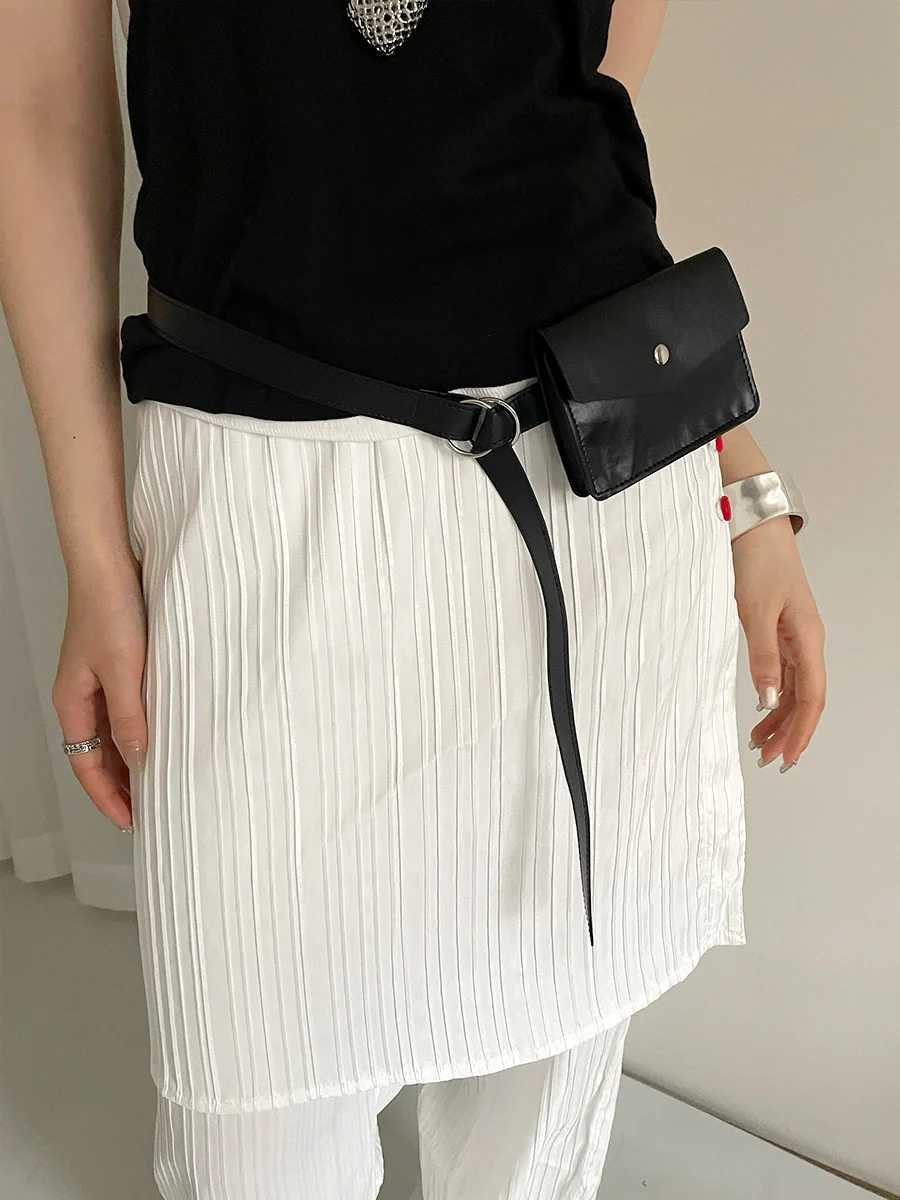 Korean Version Of Simple And HighEnd Khaki Color Belt Hanging Bag For Women Mini Versatile Small Square Bag With A Belt L250926