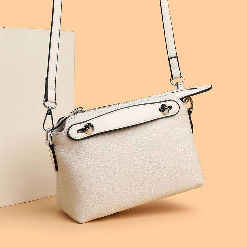 Fashion Solid Color Genuine Women Shoulder Crossbody Bag Cow Leather Female Handbags Brand Casual Tote Sac A Main
