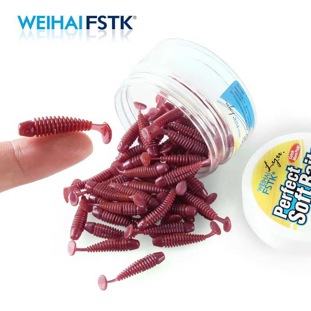 fishing Soft artificial worm lures TPR 05g 35mm fishy smell Silicone Fxib Bait Swimbait Maggots Jigging Wobbrs W250926
