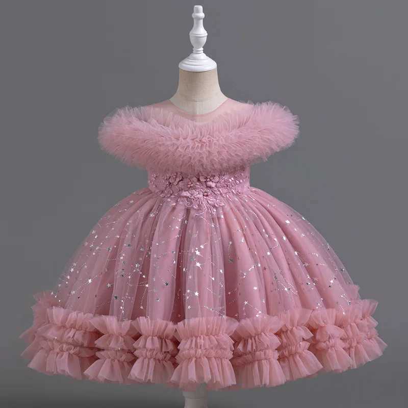 Fashion Princess Dress for Girls Sleeveless Lace Kids Girl Party Dress Summer Children Girls Evening Gown 312 Years Z250926