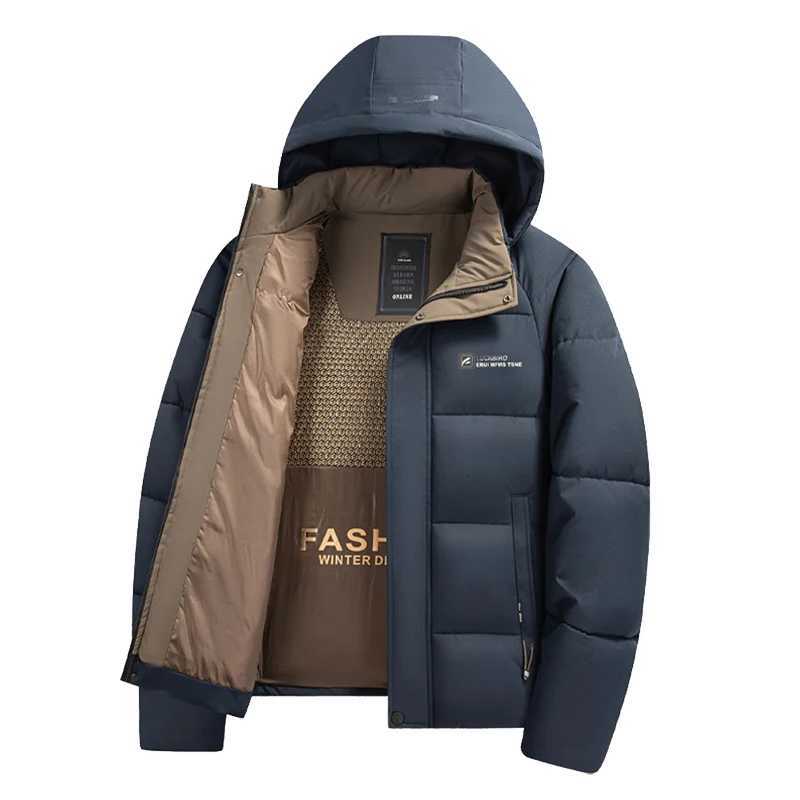 Graphene Warm Windproof Jacket Men 2024 Winter New Fashion Comfortable Thickened Outdoor Hooded Overcoat Male Casual Clothes W250926