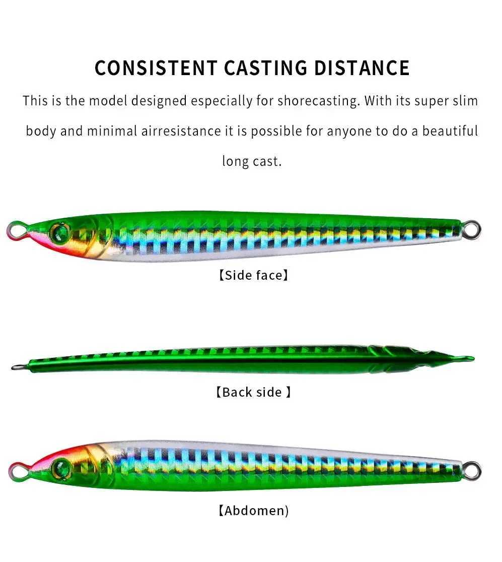 Cast Metal Jig Fishing Lure 5PC 60100g Fishing Hard Artificial Bionics Bait For Tuna Bass Saltwater Slow Jigging Fishing Tack W250926