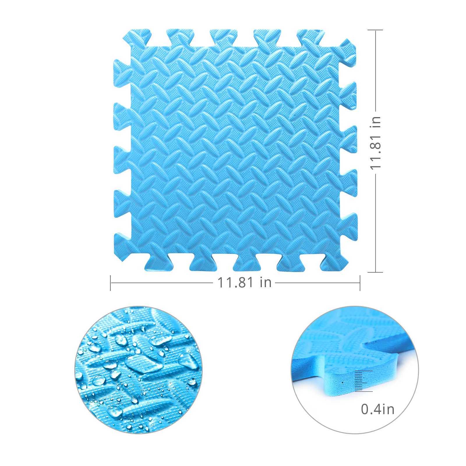 04 Inch16pcs Thick Square Puzzle Mat 3030cm EVA Foam Baby Play Mat for Children Room Activities RedYellowBlueGreen C250926