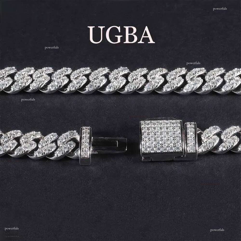 Ugb Hip Hop Men Jewelry Gra Certified Sterling Sier Iced Out Miami Vvs Moissanite Dia Cuban Link Chain Necklace