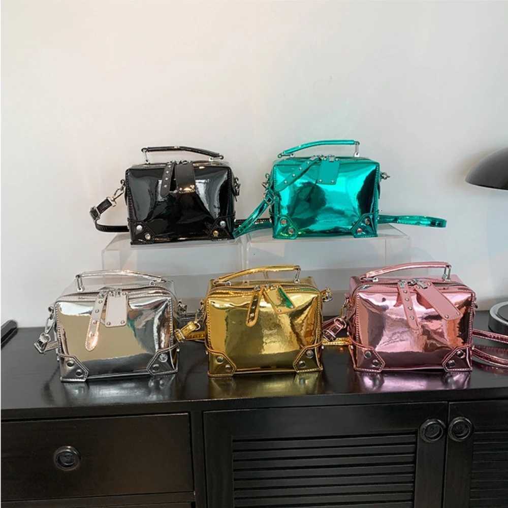 Women Handbag Bright Face Crossbody Bag Fashion Square Shoulder Bag Silver Gold Phone Bag Purses and Handbags 2025 Z250926