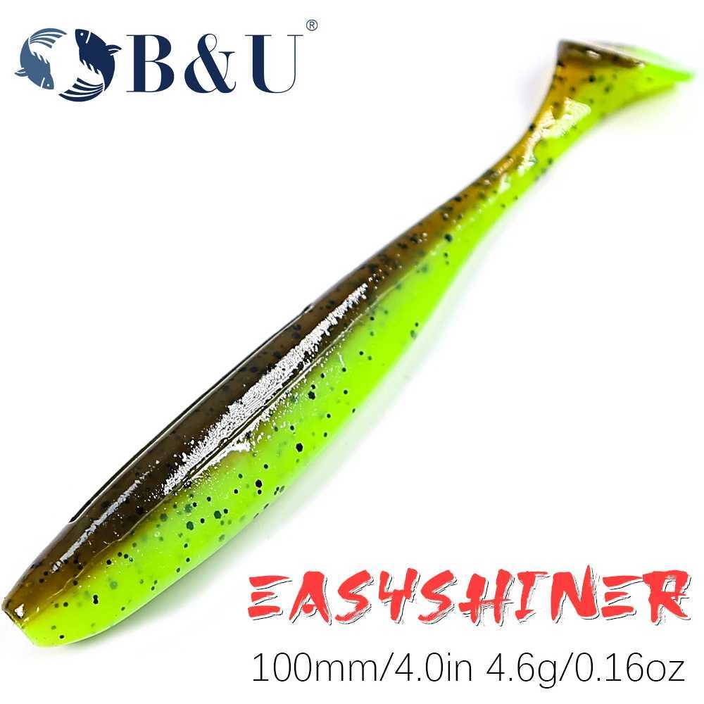 BU Easy Shiner Soft Bait 100mm Big Trout Baits Lure Wobbrs Iscas Artificial Pesca Silicone plastic Swimbait W250926