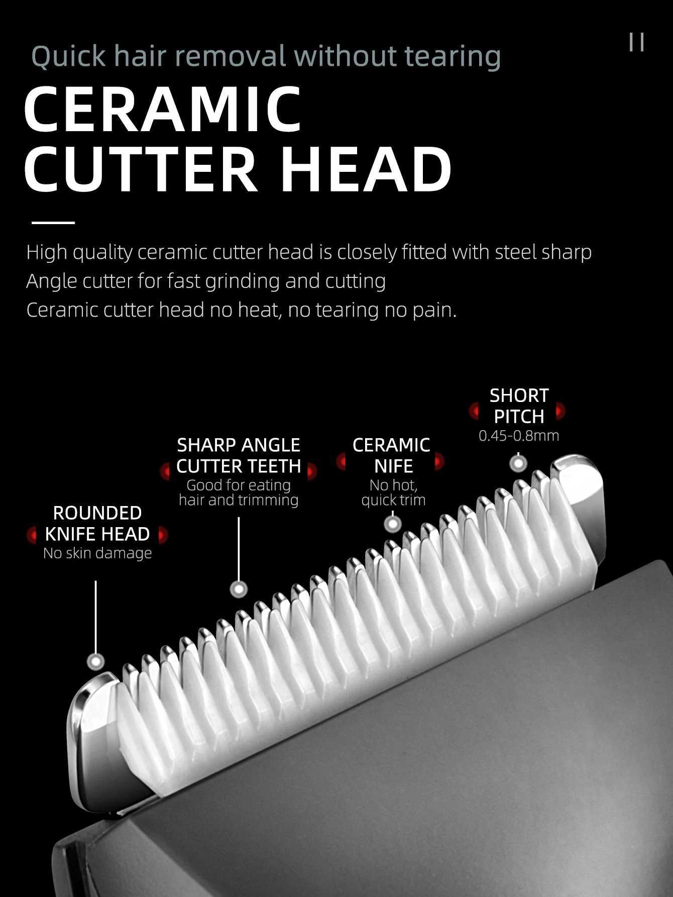 Kemei Electric Hair Clipper Professional Sensitive Area Haircuts Machine Waterproof Body Trimmer with Charging Base KM1838 R250926