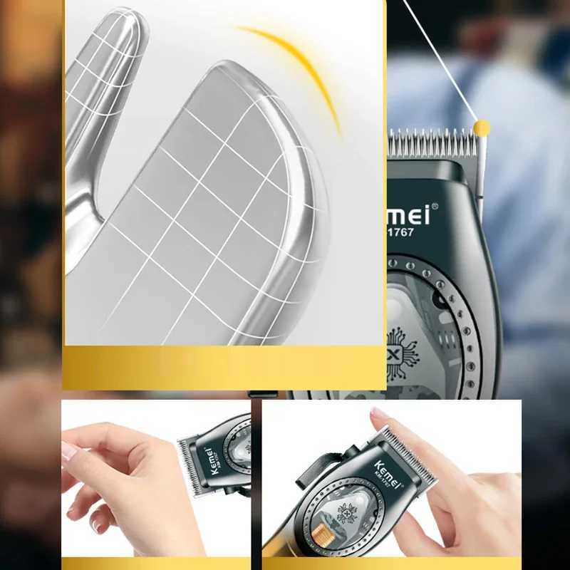 Kemei Hair Clipper Professional Trimmer USB Rechargeable High Quality Barber Hair Cutting Electric Haircut Machine R250926
