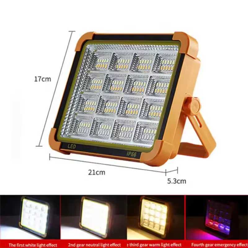 Outdoor solar light LED charging lighting stall night market lights power failure emergency portable wireless camping lights C250925