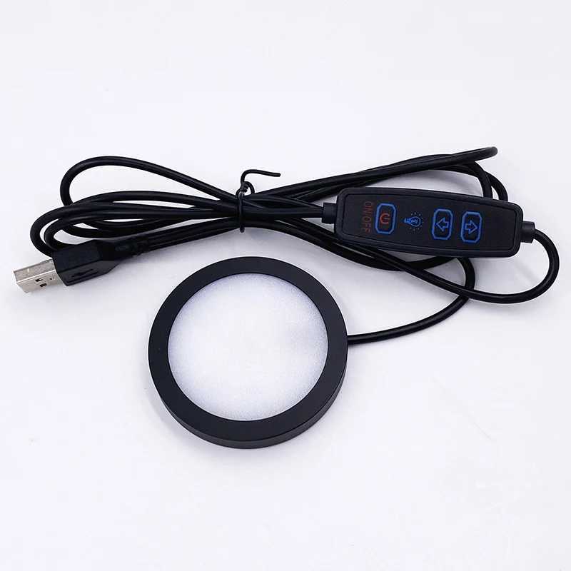 Ultrathin 8mm USB 5V 3W Dimmable Spotlight Surface Mounted Mini LED Circular Simple Ceiling Light Exhibition Cabinet Lamp C250925