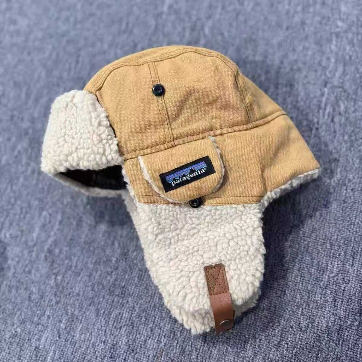 Canvas Cotton Hat for Men and Women Winter Patchwork Lamb Wool Coldproof Warm Protection Fleecelined Hat Pilot Hat H250925