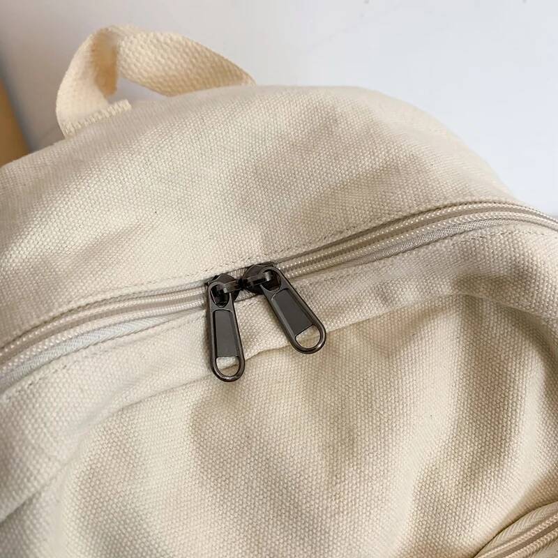 Small Canvas Backpacks Women 100% Cotton School Bags For Teenage Girls Solid Purple Brand Korea Style Cloth Casual Satchels high-quality