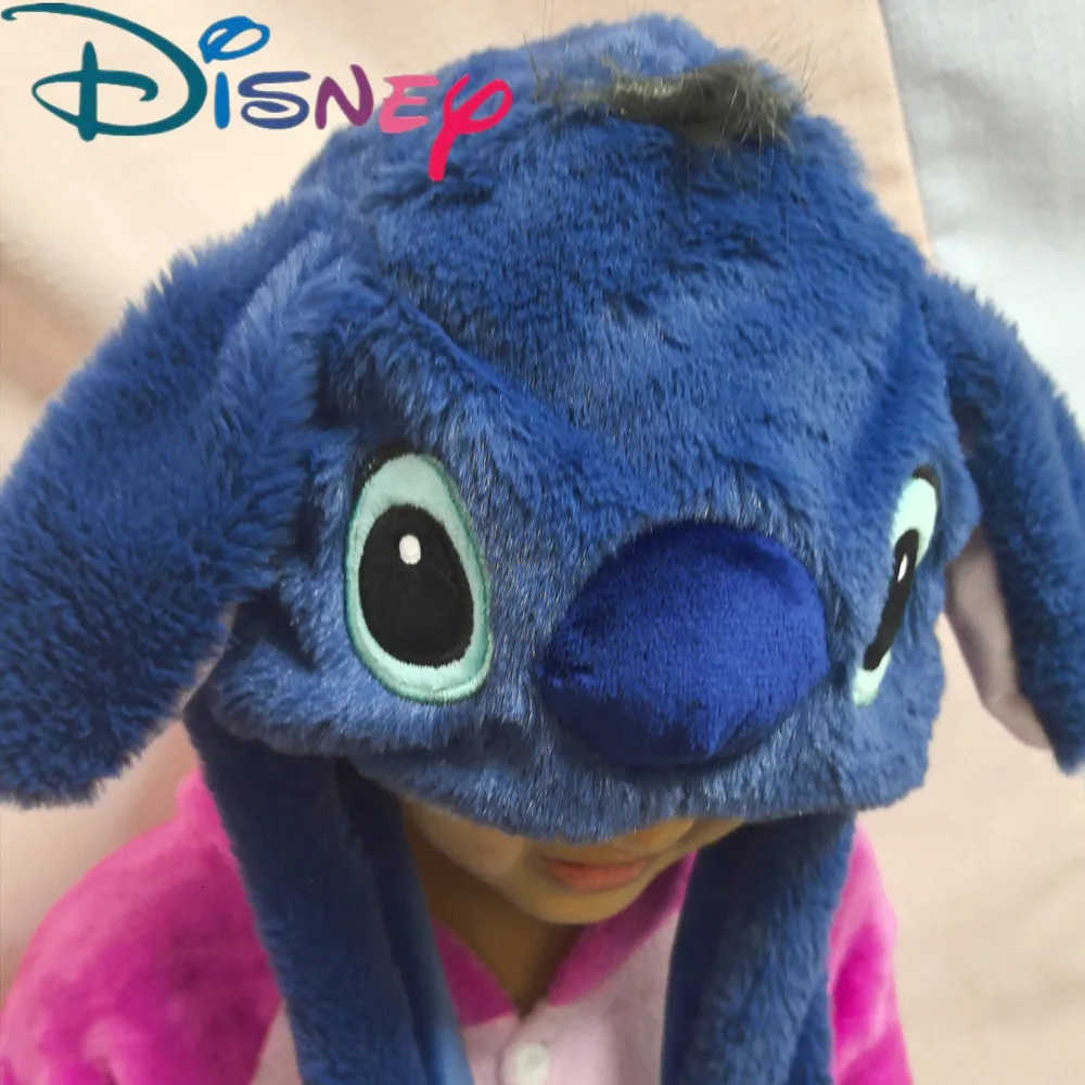 Disney 2025 New Kawaii Stitch Hat Anime Stitch Girl Keep Warm Blue The Hat Will Move When You Pinch Your Ears Kids toy Gifts H250926