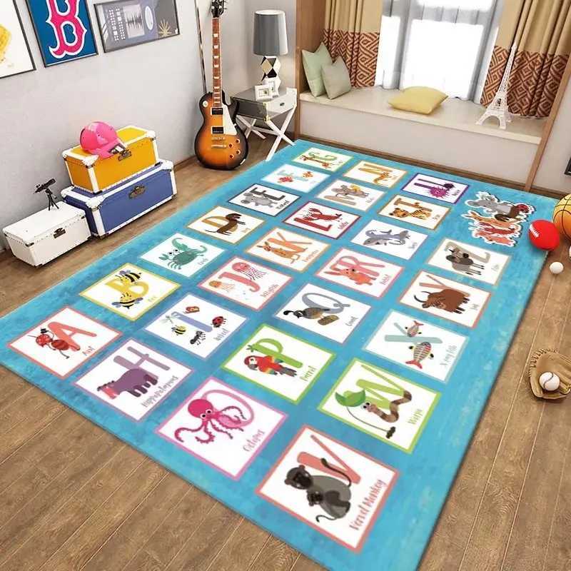 Childrens Play Crawl Mat Letters and Numbers Carpet Living Room Sofa Coffee Rug Cartoon Early Education for Children Floor Mats C250926
