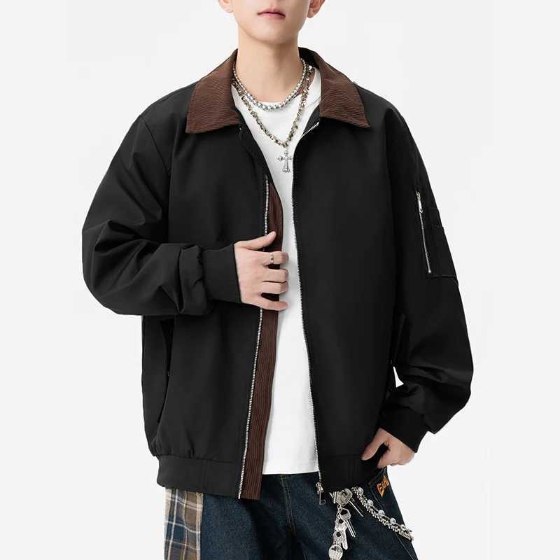 New Luxury Corduroy Jackets Men Retro Brand Bomber Jacket Mens Spring Autumn Pilot Coat Lapel Men Clothing Varsity Cargo Jacket W250926