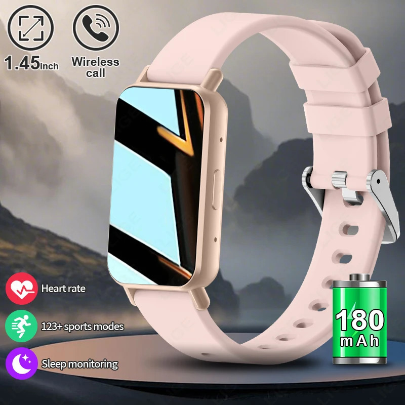 LIGE Fashion Smart Watch Women Full Touch Screen Heart Rate Fitness Tracker Waterproof Ladies Men Smartwatch 2025 For Xiaomi 250911