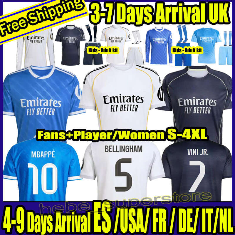 S-4XL 25 26 Spanish MBAPPE BELLINGHAM soccer Jerseys reAL TRENT 2025 2026 VINI JR CAMAVINGA RODRYGO RUDIGER MODRIC KROOS TCHOUAMENI VALVERDE MEN KIDS shirt ...
