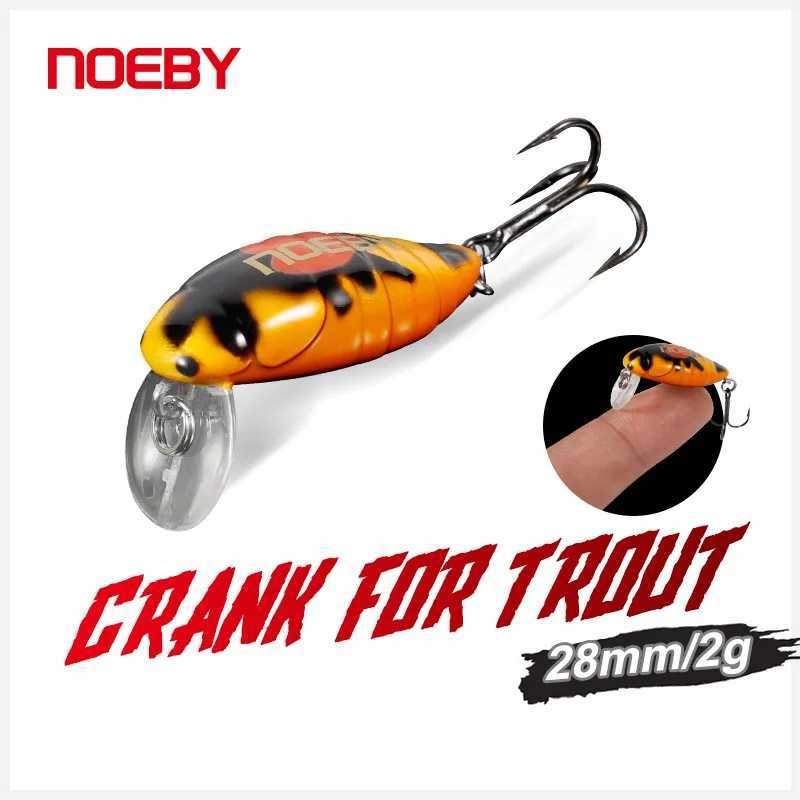 Noeby Floating Insect Minnnow 28mm 2g Lipss Crankbaits Wobbrs Artificial Hard Bait Pike Trout Fishing Bait W250926