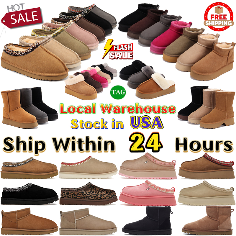 Tasman slippers tazz mustard chestnut sand fur slides Australia classic ultra mini platform boot winter snow boots men women designer booties suede shoes EUR 35-44