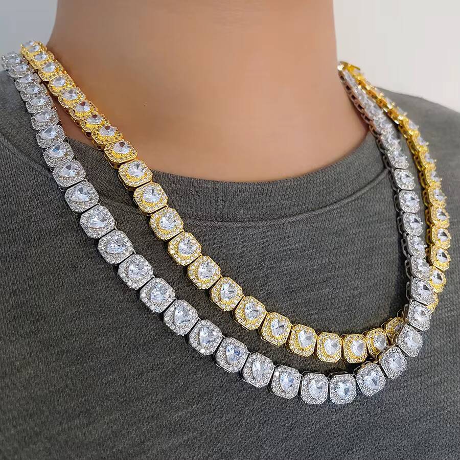 Gold Plated Bling Necklace Customized Popular Hip Hop Style Cuban Necklace Iced Out Fashion Cuban Chain for Men