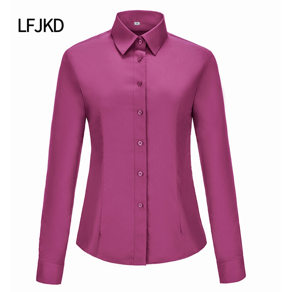 K2253 High-end pure cotton non-iron shirt women's long-sleeved shirt formal wear