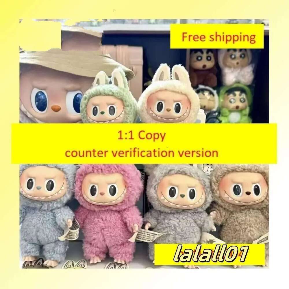 1:1 17Cm Popmart Labubu Clothes Designer Doll V1 V2 V3 La Bubu Big Into Energy Blind Box Have A Seat Keychain