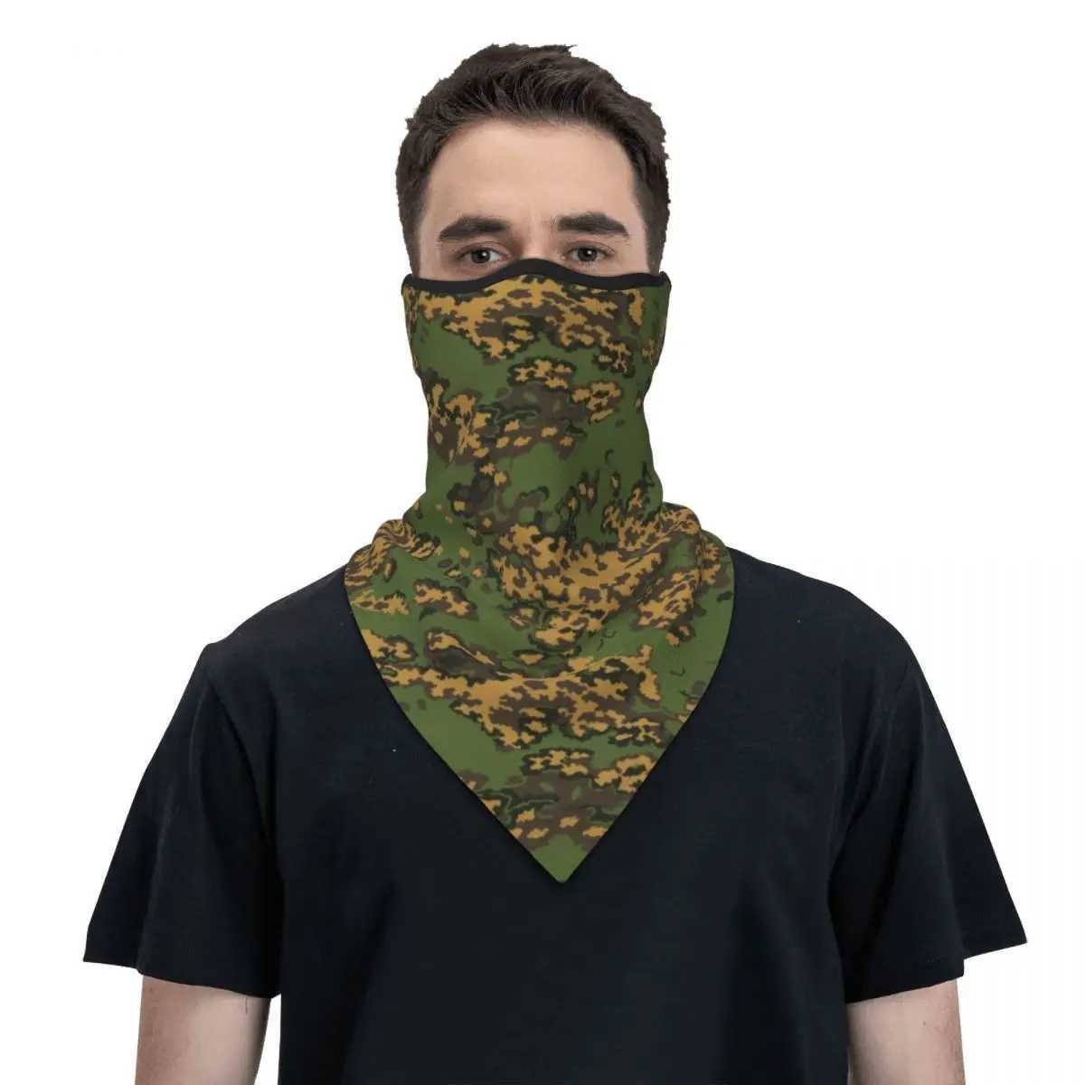 Russian Woodland Camouflage Bandana Neck Gaiter for Ski Running Men Women Camo Face Mask Wrap Scarf Z250926