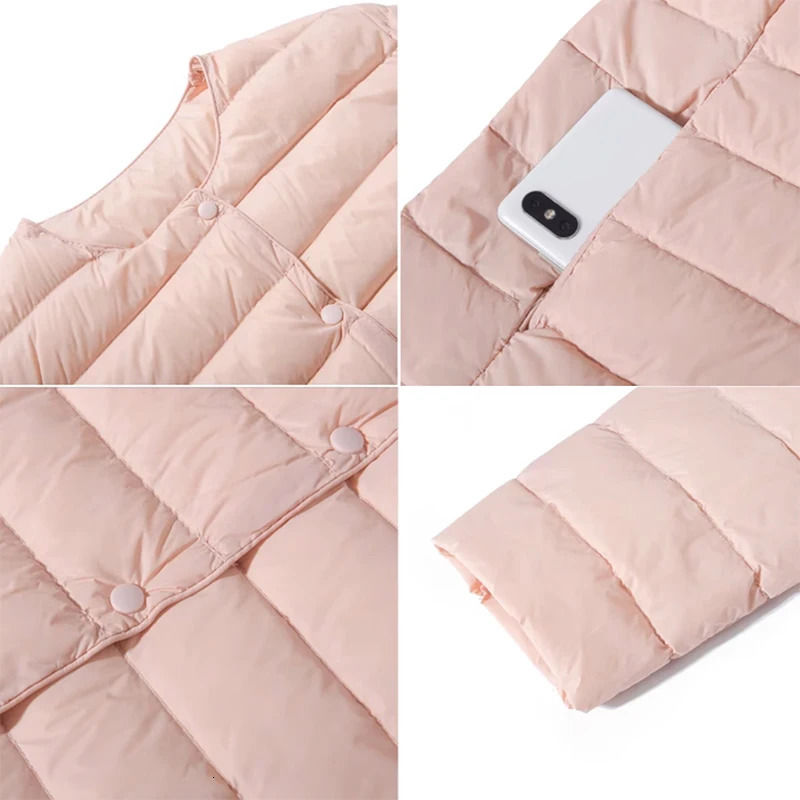 12 Colors Women Long Sleeves 90 White Duck Down Female Slim Warm Inner Ultra Lightweight Packable Ski Jacket Down Liner Jackets 250917