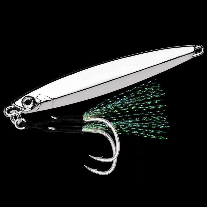 Metal Spoon Jig Fishing Lure 60g 80g 100g Long Cast Jigging Bait Lures Fishing Wobbr for Sea Bass Big Game Sinking Lures W250926