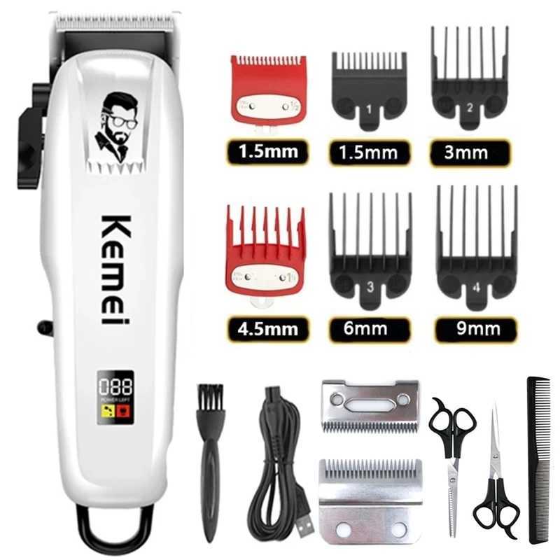 Kemei Electric Hair Clipper Hair Cut Wireless Trimmer men Professional Clipper Machine Rechargeable Hair Cut Barber R250926