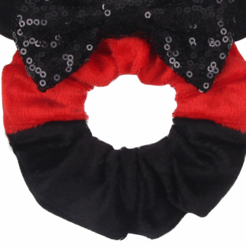 Disney Halloween girl's hair accessory hair ring Mickey Christmas hair ring thickened velvet sausage elastic gold velvet hair Halloween accessory