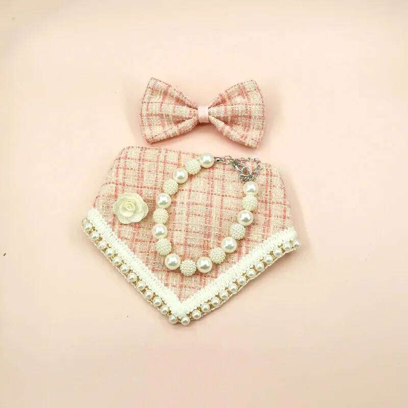 Dog bib Necklace Bibs Supplies Rough Cloth Saliva Towel Triangle Scarf Bow Cat Dog Bandana Pet Accessories